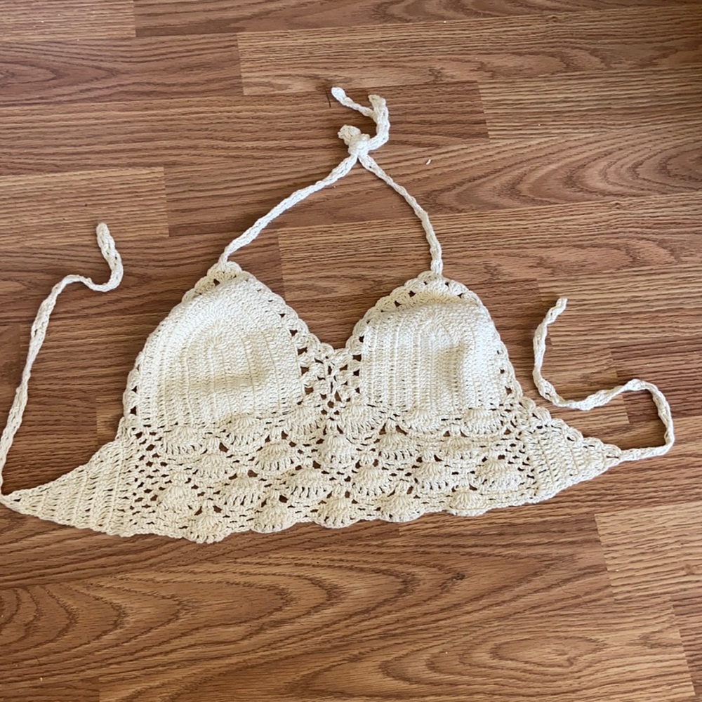 crochet handmade beach top